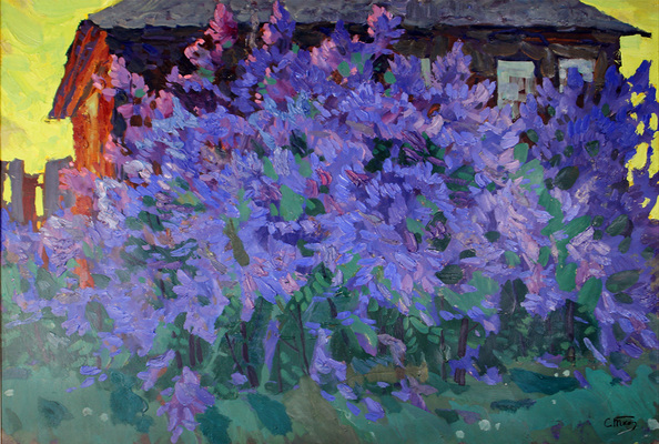 Ткачёв Сергей Петрович. Летний вечер, цветет сирень